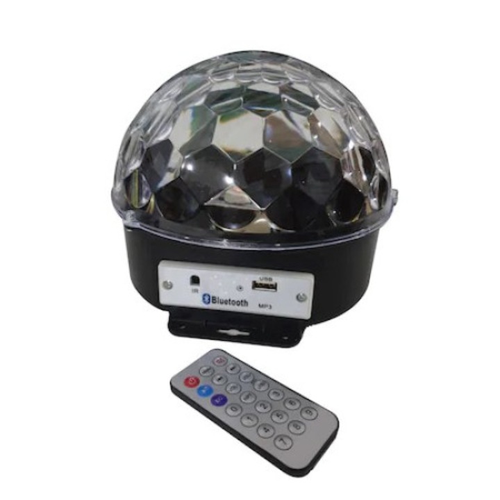 Glob Disco Cu Lumini LED RBG, Bluetooth, USB Si Telecomanda IR, Miromoto®