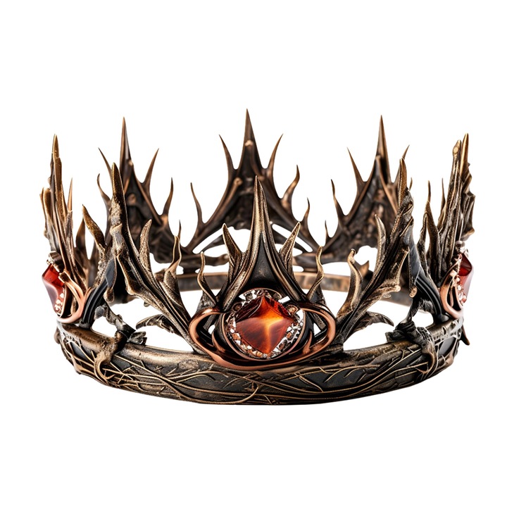 Set 5 bucati, Sticker decorativ, Coroana de foc, Rezistent la apa, NO14604, 6 cm, Multicolor