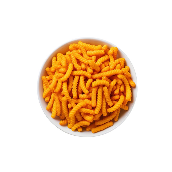 Set 5 bucati, Sticker decorativ, Pufuleti cu cascaval, Rezistent la apa, NO10129, 6 cm, Multicolor