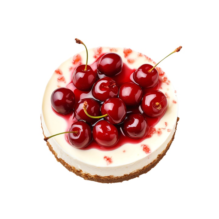 Set 5 bucati, Sticker decorativ, Tort cu cirese, Rezistent la apa, NO16294, 6 cm, Multicolor