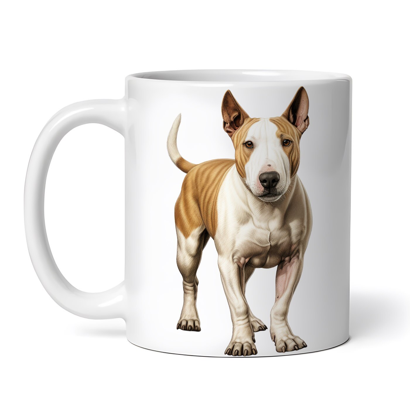 Cana ceramica, Caine Bull Terrier Maro, NO4473, 330 ml, Multicolor