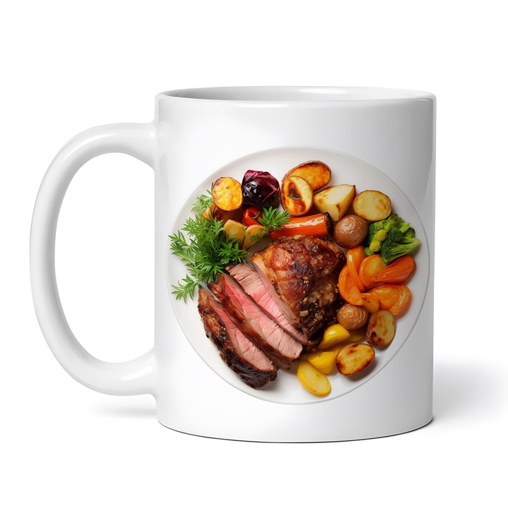 Керамична чаша Cumperio, Печено със зеленчуци, NO5100, 330 ml, Многоцветна