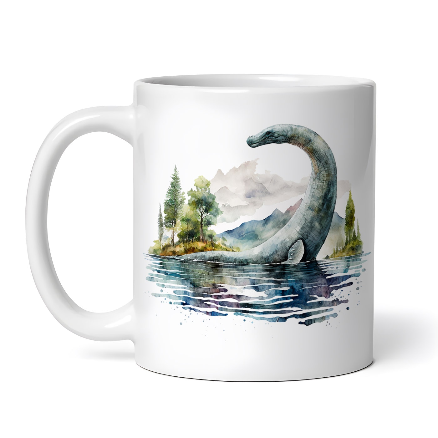 Керамична чаша, Чудовището от Лох Нес, NO6253, 330 ml, многоцветна ...