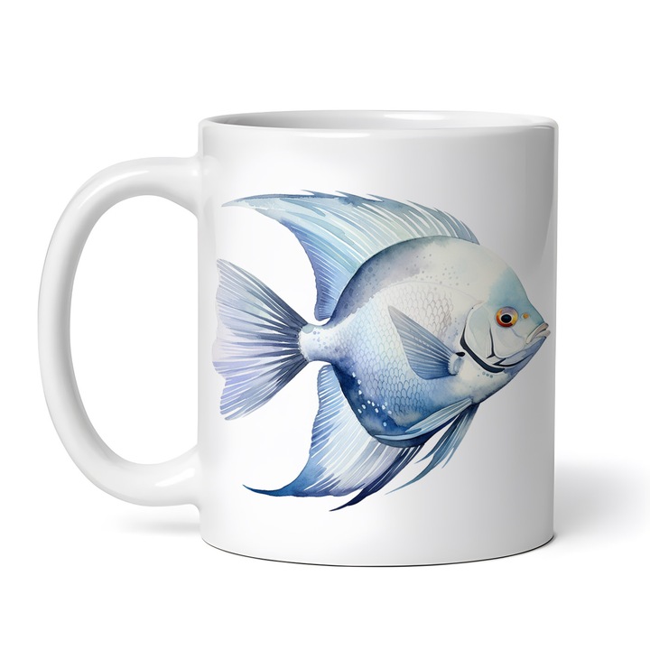 Керамична чаша, Риба буфер, NO5403, 330 ml, Многоцветна