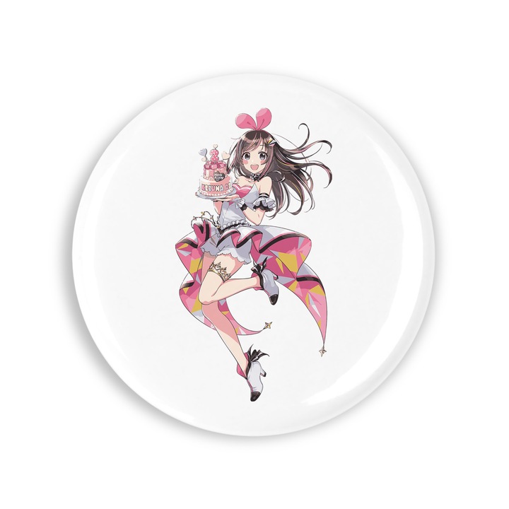 Комплект от 4 значки, Kizuna AI Amine юбилей, NO10689, Метал, 44 mm, Многоцветен