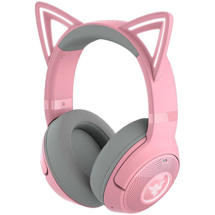 Слушалки Razer Kraken Kitty V2 Bluetooth 5.2 Quartz Edition