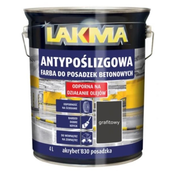 Vopsea pentru pardoseala, Lakma, B30 Grafit, 4 L