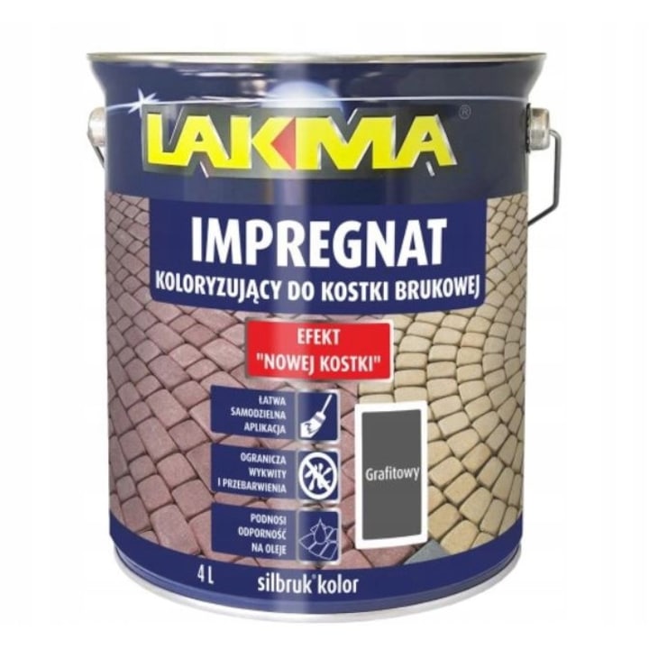 Vopsea pentru pavele, Lakma, Gri, 4 l