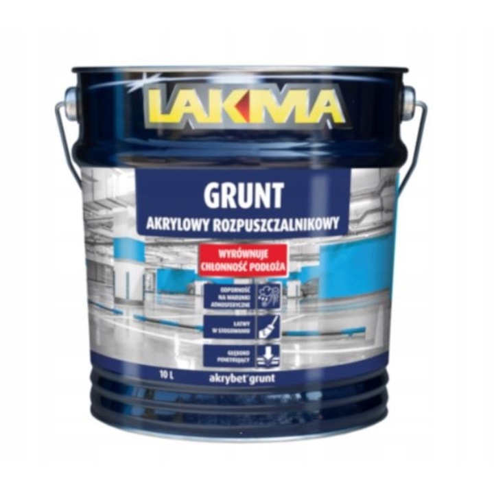 Oldószeres akril alapozó, LAKMA, 10L