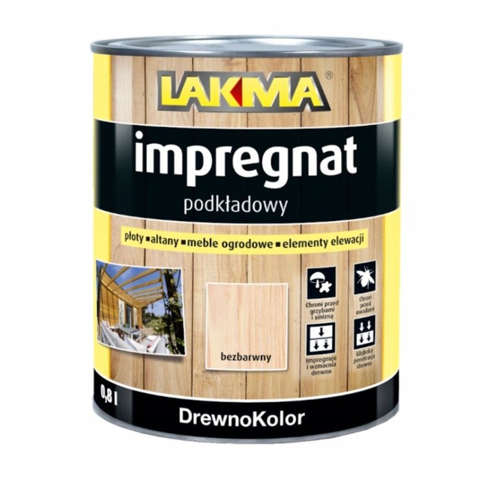 Vopsea pentru lemn, LAKMA, 0.8 l, Transparent