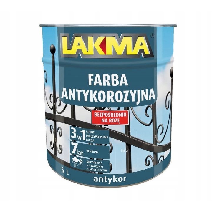 Festék, Lakma, 3in1, Kék, 5l