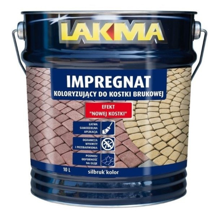 Vopsea pentru pavele, Lakma, Gri antracit, 10 L