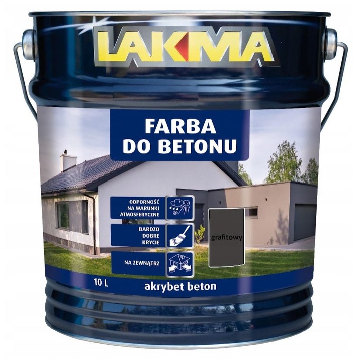 Боя за бетон Лакма 10 л Сива