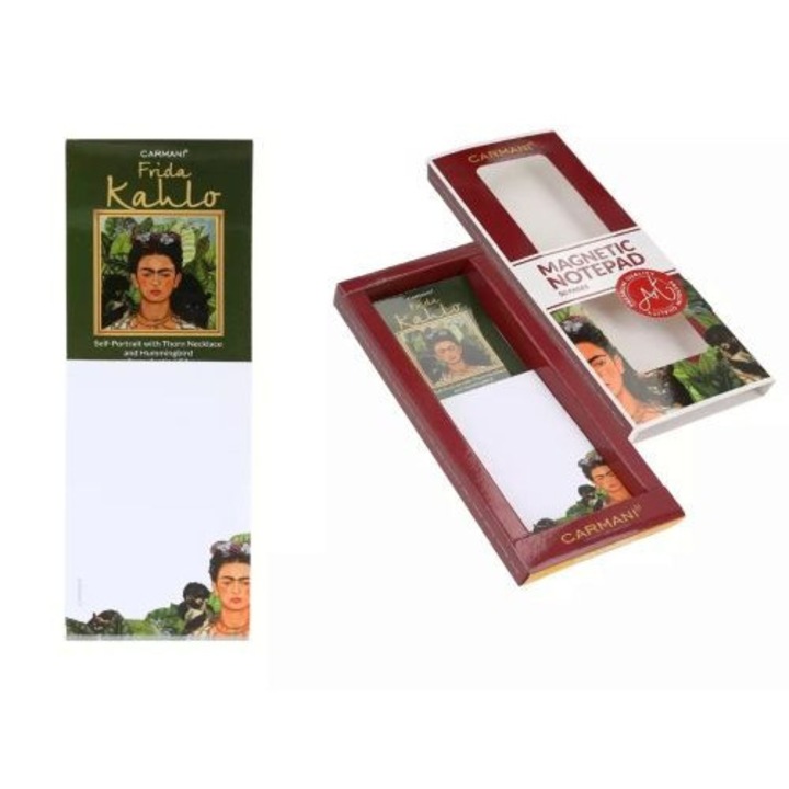 Тефтер, Магнитен, Фрида Кало: Автопортрет с огърлица от тръни и колибри, 6x18см