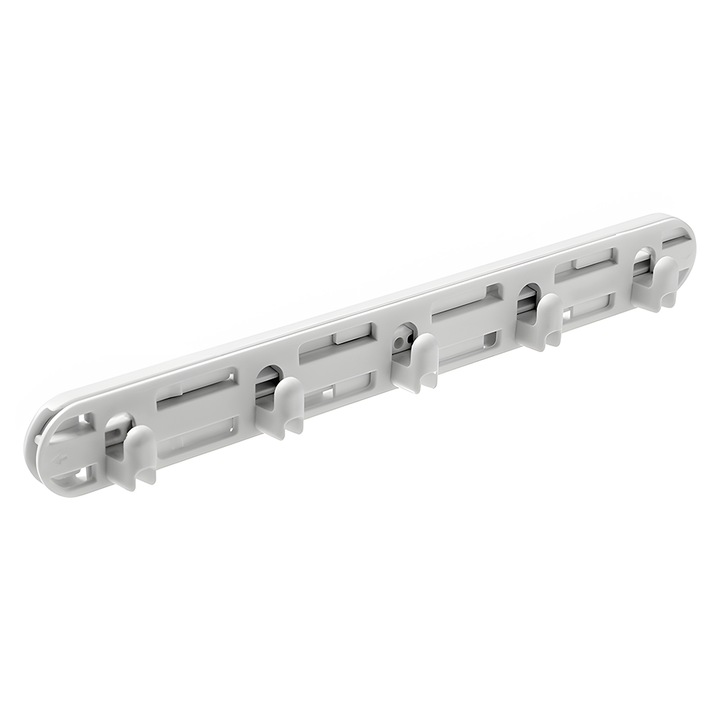 Carlig multifunctional retractabil, 26, 5 x 3 x 2, 9 cm, gri