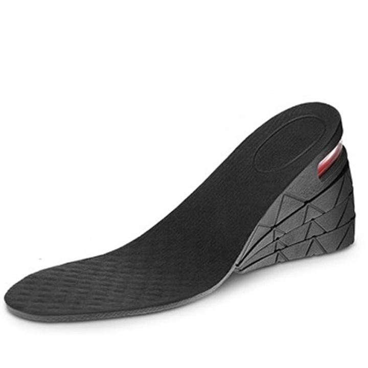 Set 2 Branturi Tip Talpici Ortopedici Inaltatori, JENUOS®, Cu Absorbtie de soc, Respirabil, Marimea Universala, 4 Dimensiuni, 3, 5, 7, 9 cm, pentru barbati si femei, Suport corector ortopedic, Negru