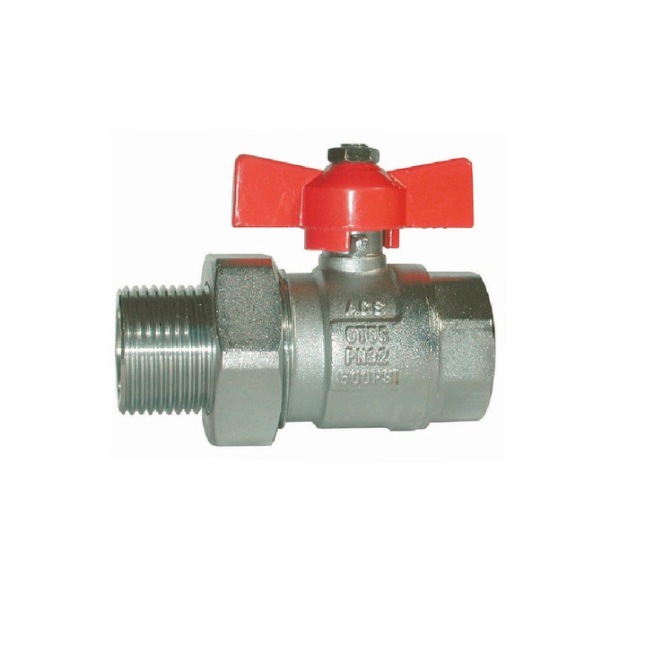 EZFITT ADVANCE вътрешно-външен сферичен кран с холандска връзка, пеперуда, 1"