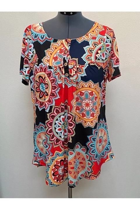 Bluza multicolora cu model floral pentru dama, marime 2xl, DEMO