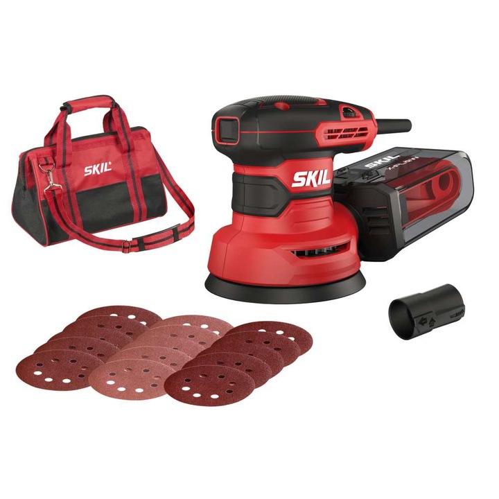 Slefuitor cu zgomot si vibratii reduse SKIL 7471 DA, 300W, 14000-26000 rpm, cu geanta de transport si accesorii