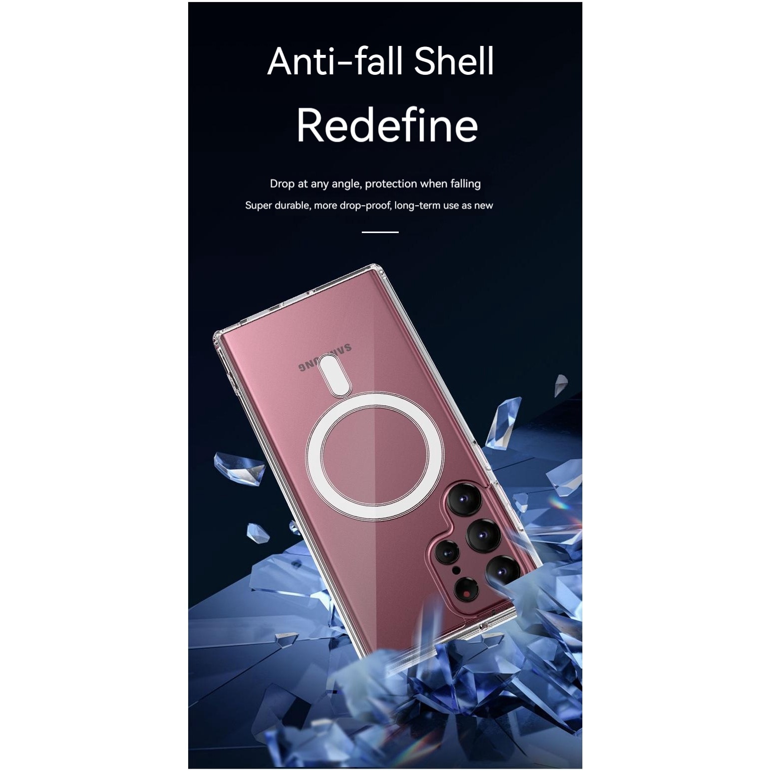 Husa protectie telefon, DCSZVIGS®, Magnetica, Pentru Samsung Galaxy S25 Ultra, Transparent