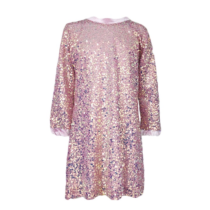 Rochie ocazie fetite, paiete, Roz