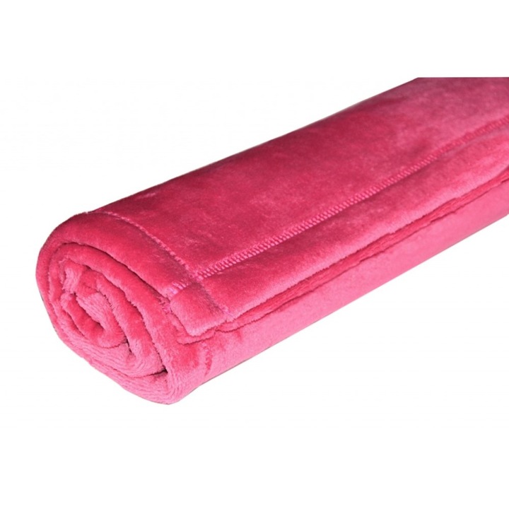 Velvet plüss takaró, 70 x 100 cm, fukszia színben