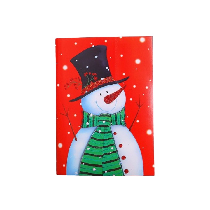 Felicitare muzicala de Craciun, 20 x 15 cm