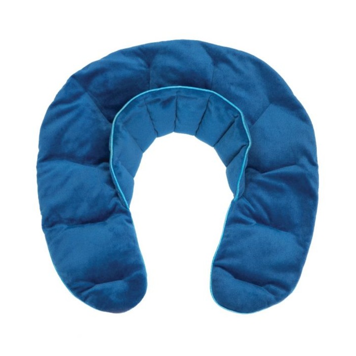 Утежнена възглавница за врат Therma Comfort, топла/студена, с глинени мъниста