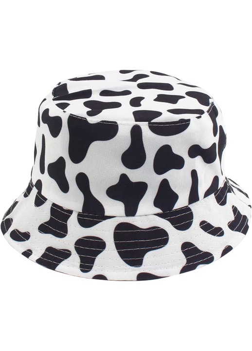 Kalap, QttvbTna, poliészter, 2 lány, fekete / fehér, 56-58 cm