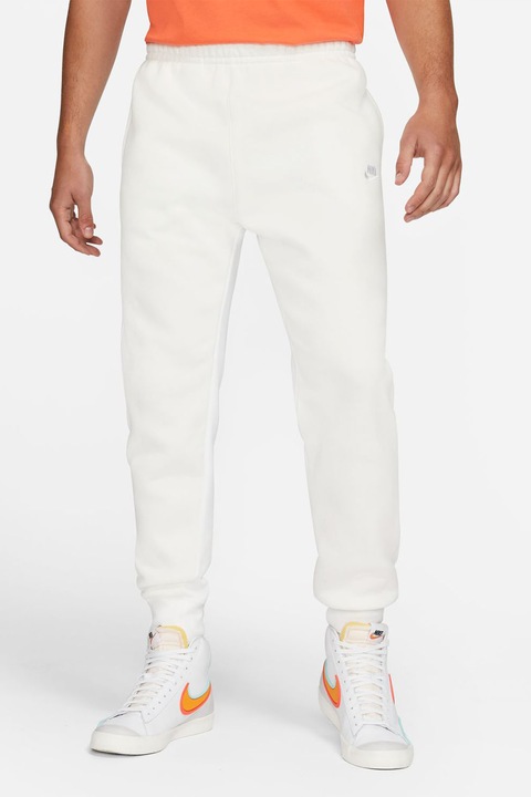 Nike, Спортен панталон с джобове встрани, Слонова кост