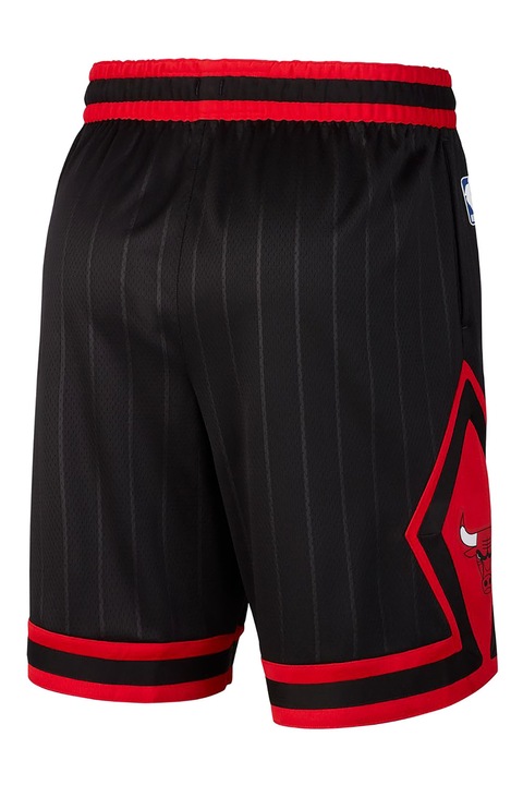 Nike, Pantaloni scurti cu logo pentru baschet, Rosu, Negru, L
