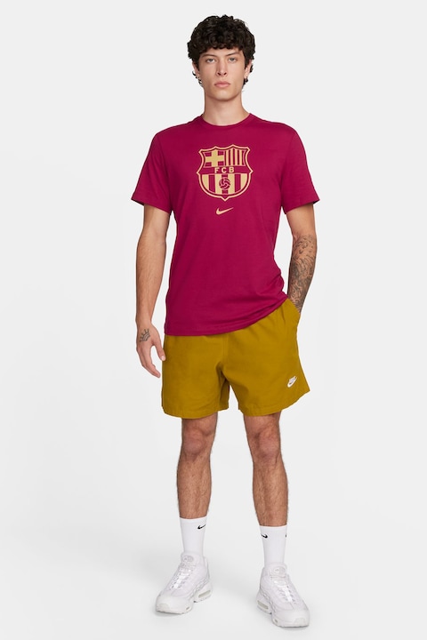 Nike, Памучна тениска F.C. Barcelona за футбол, Червен/Жълт