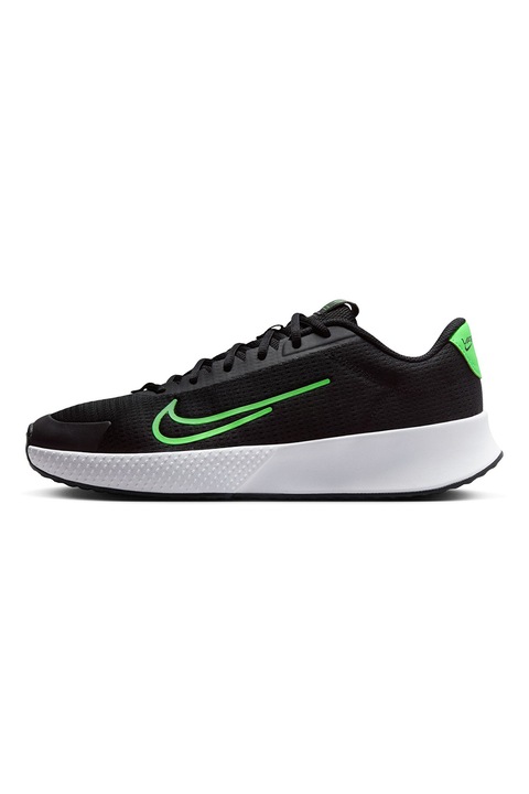 Nike, Pantofi pentru tenis pe teren tare Vapor Lite 2, Alb/Verde/Negru