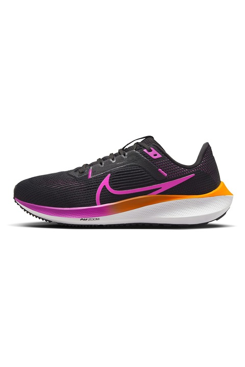 Nike, Pantofi cu imprimeu logo pentru alergare Air Zoom Pegasus 40, Portocaliu/Violet/Negru