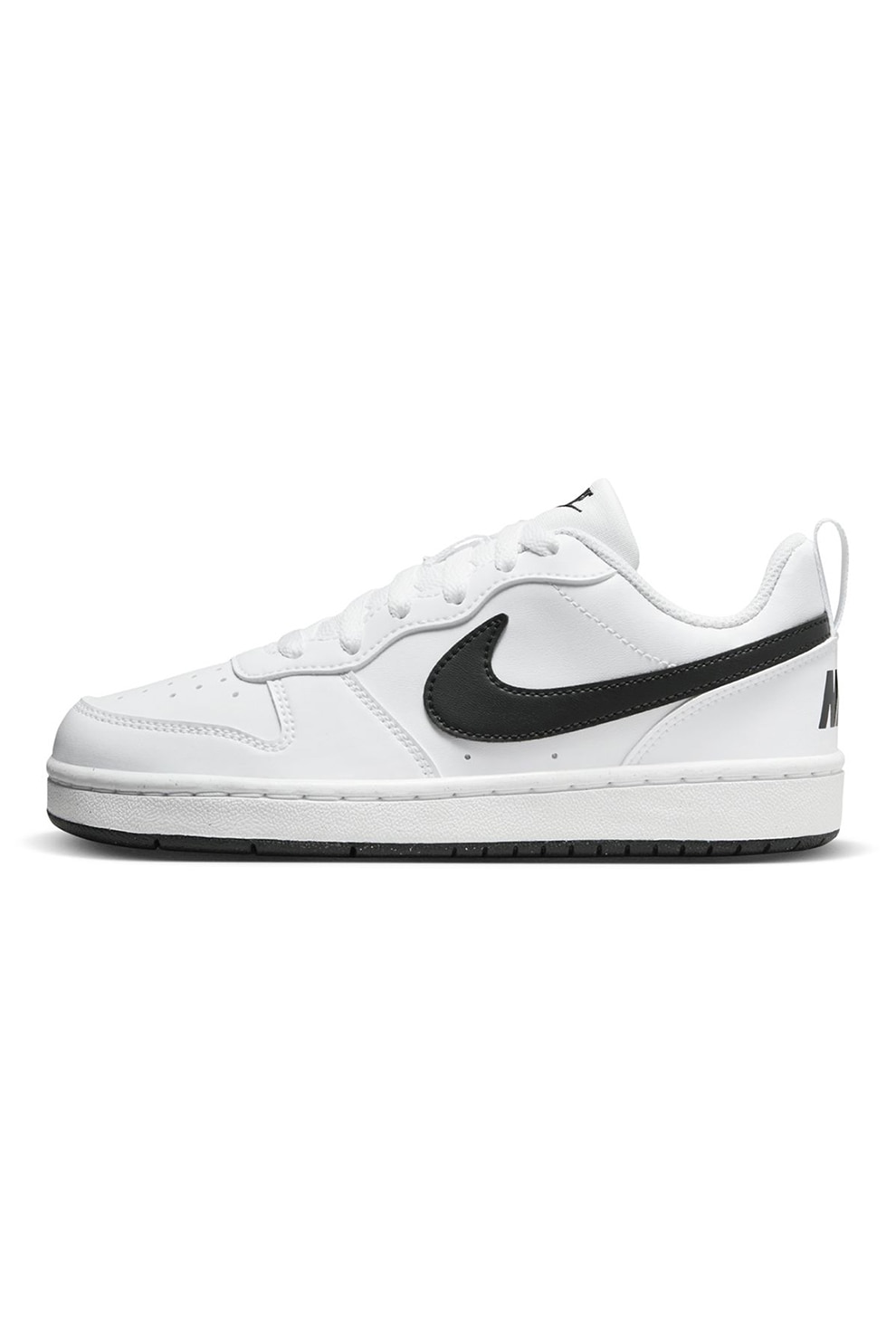 Nike, Pantofi sport din piele ecologica Court Borough, Alb, Negru, 36 EU