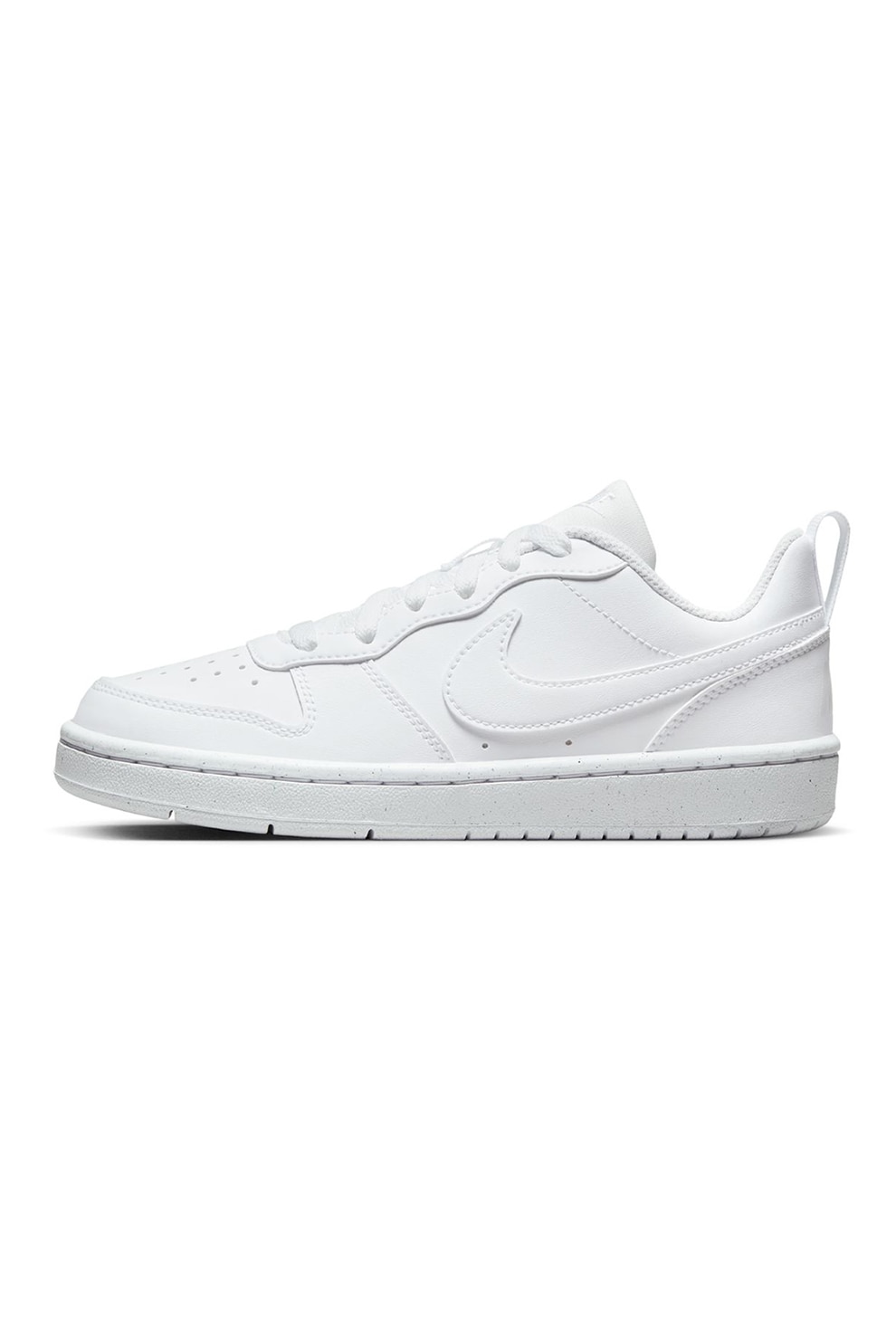 Nike, Pantofi sport din piele ecologica Court Borough, Alb, 35.5 EU