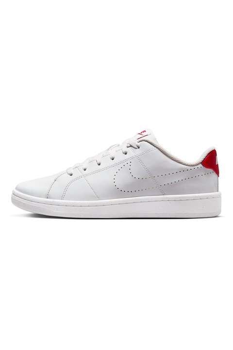 Nike, Pantofi sport din piele ecologica Court Royale 2, Rosu/Alb murdar