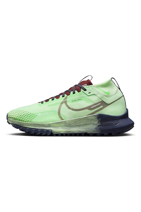 Nike, Непромокаеми обувки React Pegasus Trail 4 за трейл, Лайм зелено