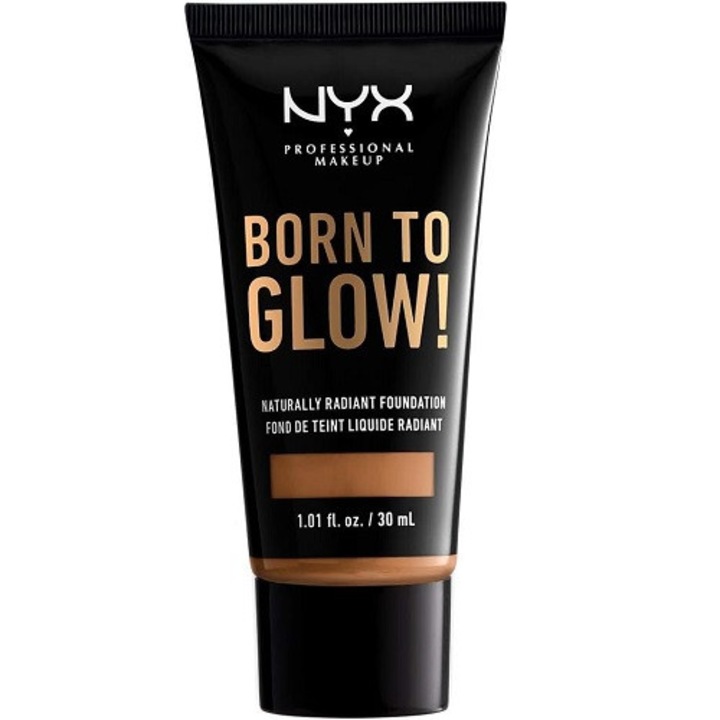 Светещ фон дьо тен, NYX Professional Makeup, Born To Glow, Naturally Radiant, 15.8 Honey, 30 ml