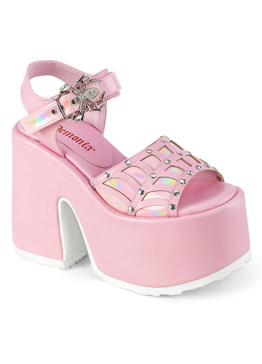 Sandale dama, Demonia, Piele, Roz, 36