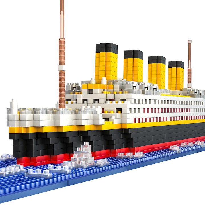 Titanic építőkészlet, WALALLA, Műanyag, 1872 db, Többszínű