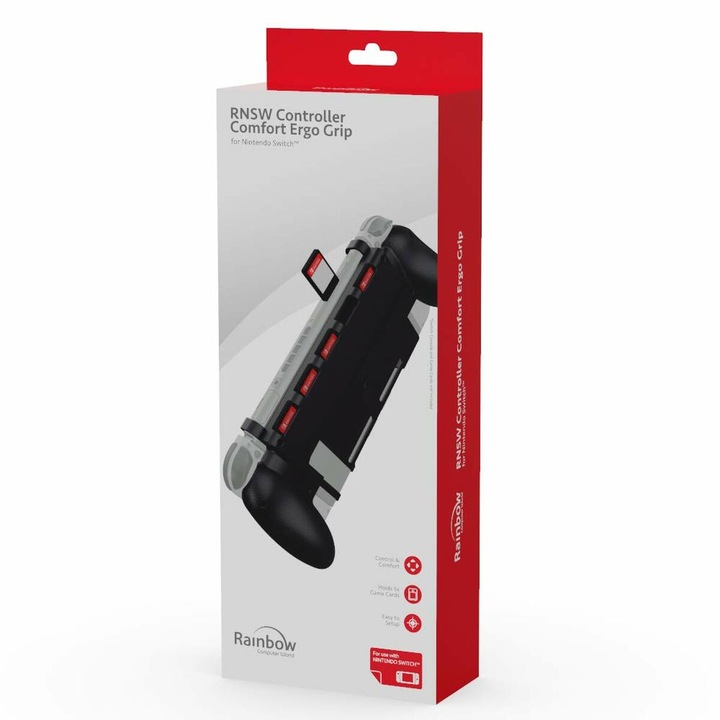 Husa de protectie consola, Rainbow, Nintendo Switch, Negru
