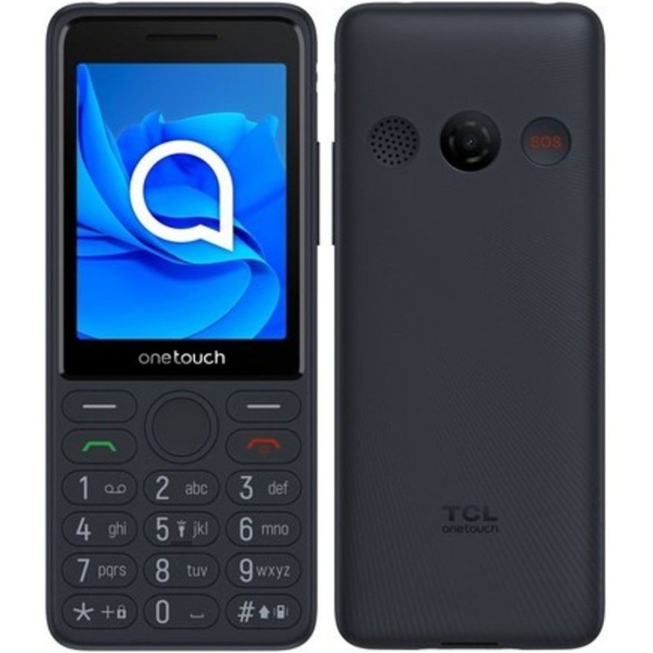 Telefon mobil, TCL, onetouch 4042s 4G, dual sim, independent de card, meniu maghiar, cu buton SOS, andocare, Gri inchis