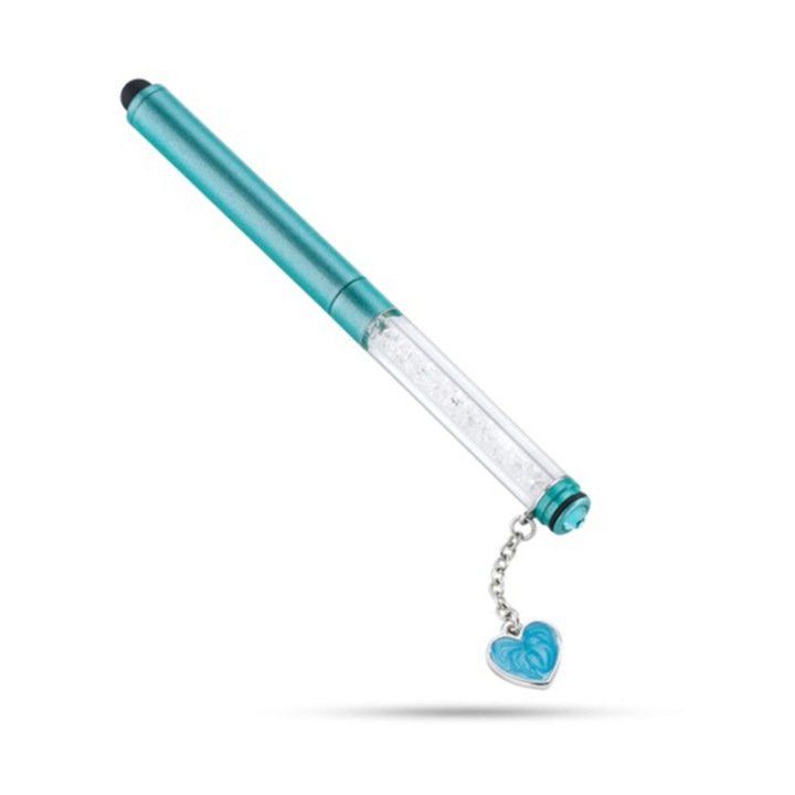 Stylus pen, Morellato, 10,5cm, Inox/Swarovski, Albastru