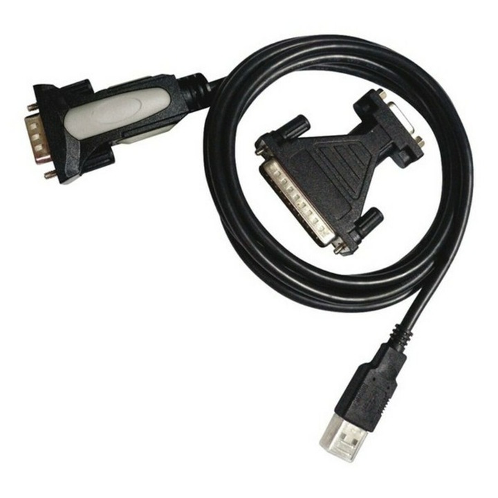 Adaptor, Nanocable, USB-RS232, 1.8 m, Negru