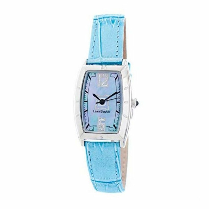Ceas de dama Laura Biagiotti LB0010L-AZUL, Quartz, Ø 23 mm, otel inoxidabil, curea din piele, geam mineral, albastru/argintiu