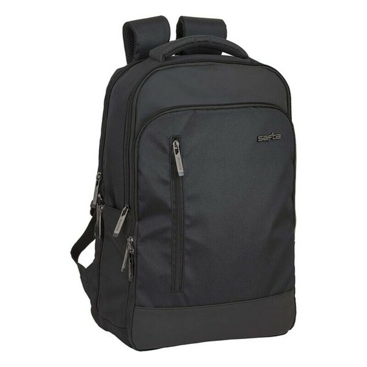 Rucsac, Safta, PVC/Nylon, Pentru laptop 15.6", Negru