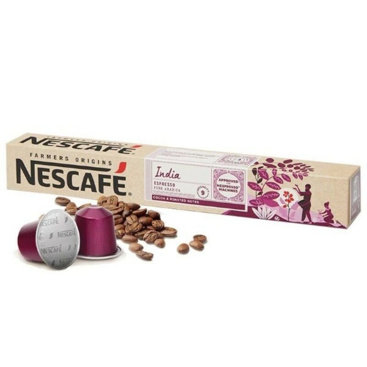 Set 10 capsule de cafea Farmers Origins India, Nescafe, Nespresso ...
