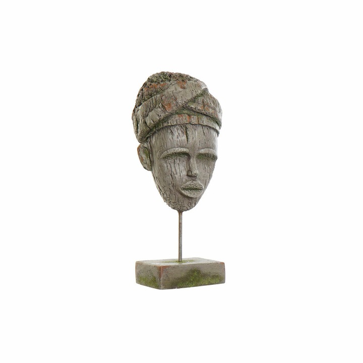 Figura decorativa DKD Home Decor, stil african, gri, 20x12x55cm