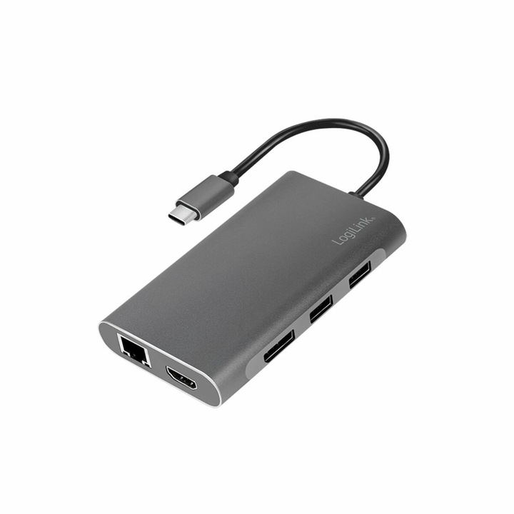 USB хъб, LogiLink, сив